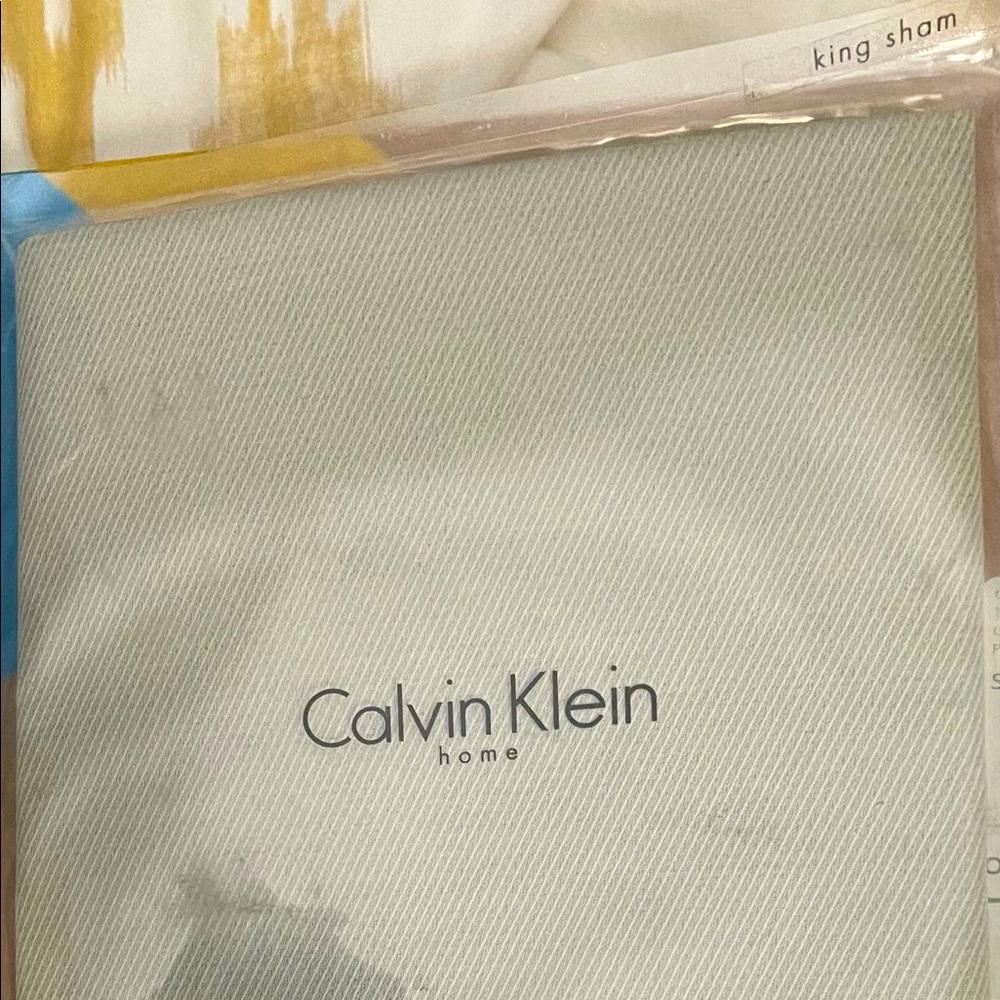 NWT Calvin Klein King Sham - 100% cotton yearling hay color